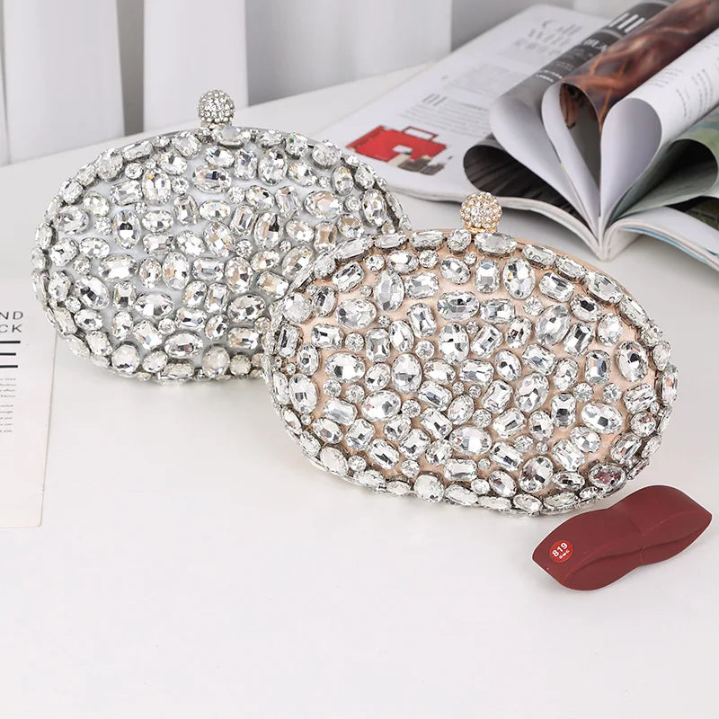 Golden Geburtstag Party Luxus Kristall Silber Diamant Abendtaschen Frauen Party Handtasche Hochzeit Rosa Braut Boutique Clutch Bags