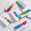 3 Pair/Set Chunky Gold Plated Waterdrop Hoop Earrings for Women Smooth Multicolour Acrylic Tear Drop Earring Lightweight Jewelry