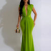 Elegant Ruched Bodycon Maxi Dresses for Women Birthday Night Party Evening Prom Deep V-neck Sheath Celebrity Formal Long Dress