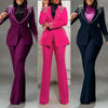 2 Pieces Women's Sets Autumn Winter Long Sleeve Pearl Blazers Suit Tops And Pants Suits Two Piece Set Tracksuit Outfit 2025