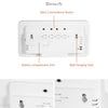 LED Digital Wall Clock Temperature Date Week Display Table Alarm Clocks Voice Control Electronic Clock Brightness Adjustment