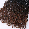 Goddess Faux Locs Crochet Hair Soft Curly Dreadlocks Hair Extensions Synthetic Braiding Hair Ombre Crochet Locs Wholesale Braids