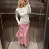 Tossy Summer Printed Fashion Long Skirt For Women High Waist Contrast Patchwork Slim Elegant Party Looks Ladies Y2k Maxi Skirt