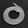 Houtros 3mm Full Moissanite Tennis Necklace 925 Sterling Silver 3 Prong Diamond Neck Chain Wedding Party Luxury Jewelry GRA