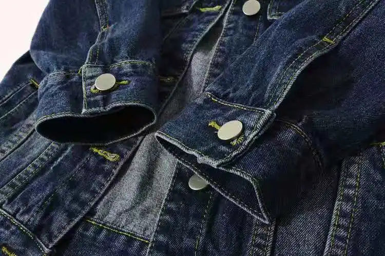 Damen Jeansjacke Frühling Herbst Kurze Jacke Rosa Jeansjacken Lässige Oberteile Lila Gelb Lila Blau Locker Sitzende Oberteile Damen Oberbekleidung