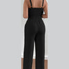 Women Fashion Print Halter V-Neck Short Tank Suit Tops Long Pants Matching Set Summer Casual Female Slim Pants Two Piece Sets