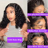 13x4 Kurze Bob Perücke Echthaar Deep Wave 100% Brasilianische Lockige Echthaar Perücken Transparente Spitze Front Perücken Für Frauen Vorgezupft