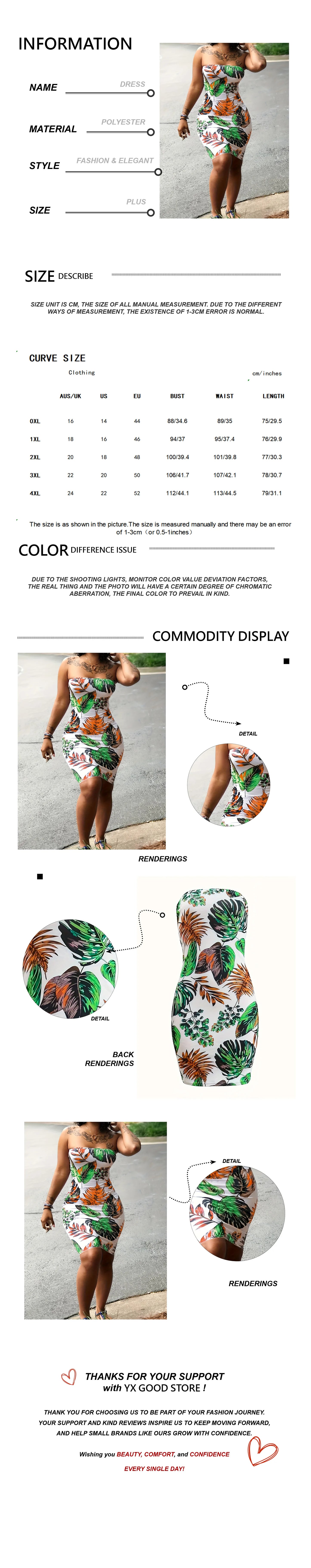 Plus Size Women's Tropical Plant Print Halter Bodycon Dress Elastic Stretch Sleeveless Beach Club Party Dress