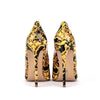 Sexy Stiletto Heel 2025 Print Flowers Pumps European Spring High Heels Party Pumps Ultra High Heeled  For Women Shoes Big Size45