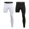 Men Compression Pants Base Layer Exercise Trousers Running Tight Sport Cropped One Leg Leggings Basketball Football Yoga Fitness
