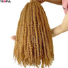 Yeaful 18 Inch Synthetic Marley Twist Braiding Hair Red Black Brown Ginger Bug Blonde #4 Pre Looped Marley Twists Crochet Hair