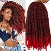 Yeaful 18 Inch Synthetic Marley Twist Braiding Hair Red Black Brown Ginger Bug Blonde #4 Pre Looped Marley Twists Crochet Hair