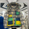 2023 Europäische Station Winter Neue Daunenjacke Damen Warm Mode Kurze Farb-Patchwork Graffiti dicke Weiße Entendaunenjacke