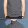 Men's Modal High Neck Short Sleeve T-Shirt Bottoming Shirt Silk Model Golf Wear Luxury Clothing Men's T-Shirt Bottoming Shirt