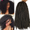 Yeaful 18 Inch Synthetic Marley Twist Braiding Hair Red Black Brown Ginger Bug Blonde #4 Pre Looped Marley Twists Crochet Hair
