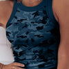 Summer Basic Elastic Tank Top Digital Printing T-shirt Women's O Neck Racerback Sexy Tank Top Stripe Print Sleeveless Tank Top