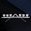 Fashion Design Rhinestone Heart Glasses Frame No Lens Decoration Rave Accessories Crystal Face Jewelry Eye Wear for Women Gift