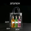 10/20pcs/lot Transparent Soft PVC Gift Tote Packaging Bags with Hand Loop Clear Plastic Handbag Cosmetic Bag