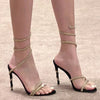 Star Style Luxus Kristall Schlange Gewickelt Damen Sandalen Sexy Stiletto High Heels Gladiator Sandalen Sommer Mode Party Abschlussball Schuhe