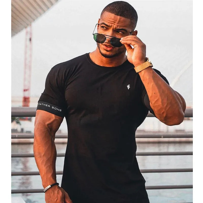 Herren Sommer Rundhals Kurzarm Lockeres T-Shirt