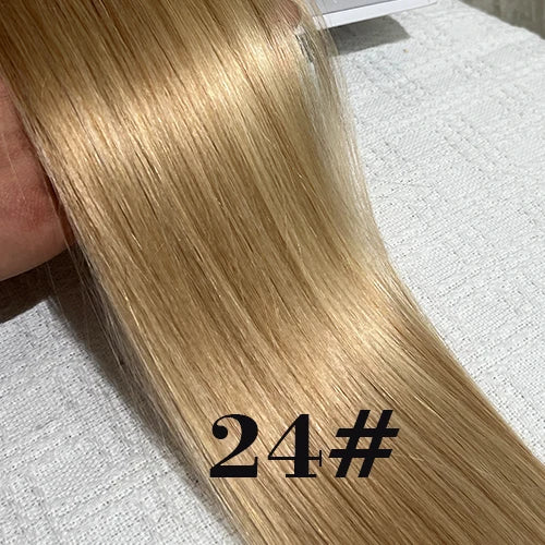 50Pcs Nano Ring Human Hair Extensions Straight Remy Micro Beads Ring Hair Extension 0.5g/0.8g/1g/Strand 12-26Inch Natural Color