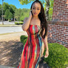 Spring And Summer Dresses For Women Chest Wrap Printed Off Shoulder Bandage Slim Sexy Long Dress 2023 New Fashion party MsChuh
