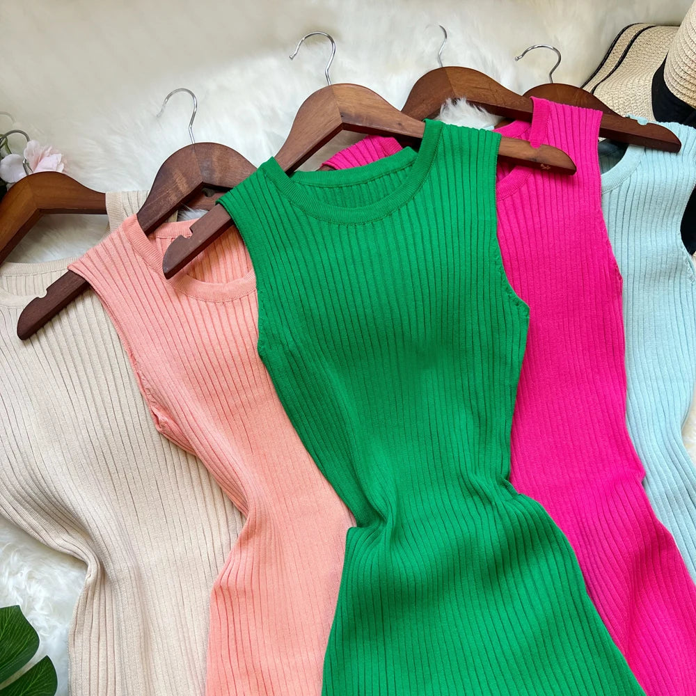 YuooMuoo Chic Fashion Sexy Package Hips Ruffled Mini Dress Women Summer Slim Elastic Knitted Party Dress Streetwear Lady Outfits