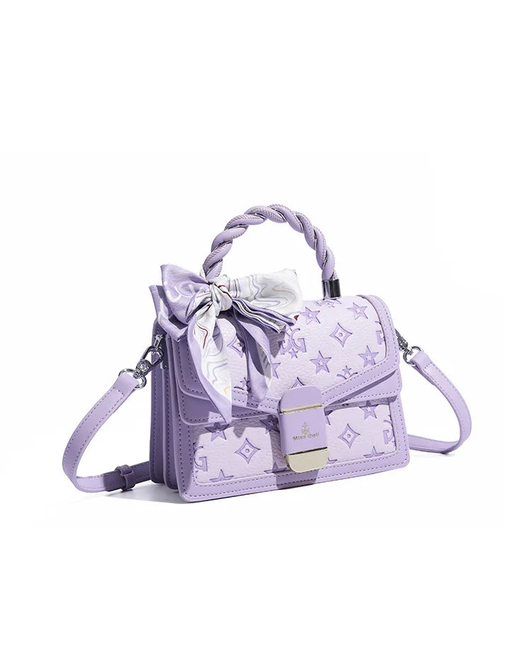 Designer Handheld Small Square Bag 2025 New Style Bow Sweet and High Quality Texture Single Shoulder Cross Shoulder Female
