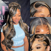 32 Inch Body Wave 1B/27 Highlight 13x6 Lace Frontal Wigs Human Hair Wig Brazilian 200 Density Colored Ombre Lace Wig For Women