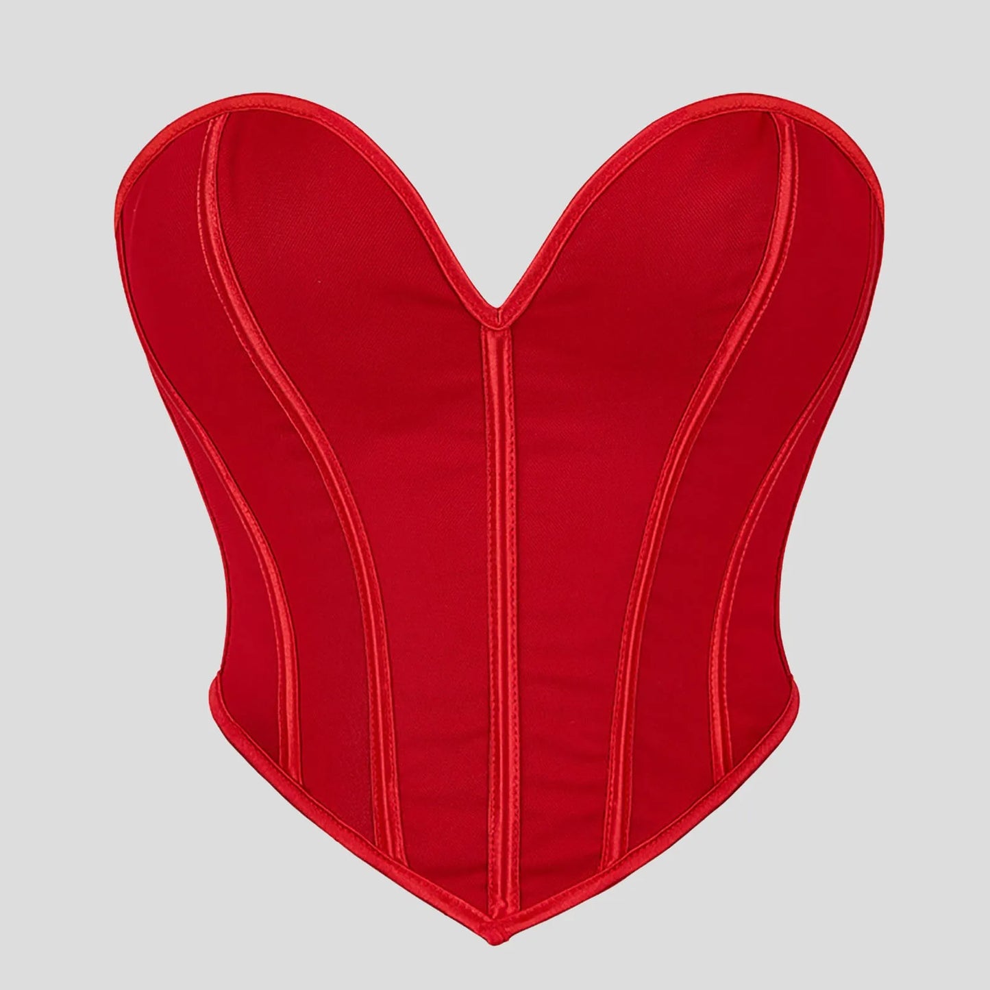 Women'S Strapless Solid Bustier Corset Fishbone Push Up Waist Trainer Crop Tops Sleeveless Backless Padded Bandeau Bikini Top