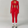 SWELTERING 2/3PCS Seamless Yoga Set Gym Clothes Sportswear Fitness Suits Women Workout Bra Crop Top Long Sleeve Sports Suits