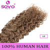 SOVO Honey Blonde Water Wave Human Hair Extensions 100 G Highlight P6/613 Natural Wet and Wavy Peruvian Curly Hair Weave Bundles