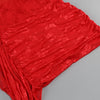 New Sexy Gloves Long Sleeves Cutout Pleated Draped Mini Dress Women Red/White Lace Floral Bodycon Dresses Party Cocktail Club