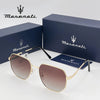MASERATI Sunglasses New Fashion goggles Stylish Unframed Metal rimmed Shades for Men Women Cool Pose Trendy Design 10785