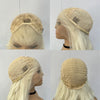 Hellorange Synthetische Lace Front Perücke Lang Glattes Haar Natürlicher Haaransatz Klebelose Perücken für Damen Alltag Cosplay Orange Perücken