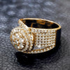 Huitan Gorgeous Wedding Engagement Rings for Women Modern Fashion Design Sparkling Cubic Zirconia Female Rings Party New Jewelry