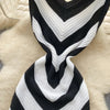 Joskaa 2025 Women's Striped Patchwork Knitted V-Neck Sleeveless Bodycon Asymmetric Fringe Hem Dress Holiday Beach Streetwear