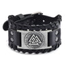 New Retro Wide Leather Pirate Compass Bracelet Men's Bracelet Celtic Viking Jewelry Compass Bracelet Accessories Party Gifts