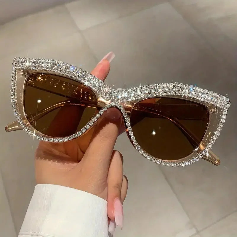 Blumen Katzenaugen Retro Strass Sonnenbrille für Damen Elegant Fashion Herren Trend Designer Outdoor Party Sonnenbrillen Eyewear