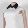 Ladies Streetwear Sleeveless Bodycon Dress 2024 Summer Autumn Women Mini Dresses Women Sweatshirts White Black Dress Clothing