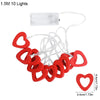 10 LED Love Heart String Lights Valentine's Day Decoration Garland Led Fairy Lights Wedding Birthday Party Decor Supplies Props