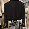 Korean version of the long-sleeved motorcycle jacket jacket women's spring and autumn new fashion temperament Joker suit collar