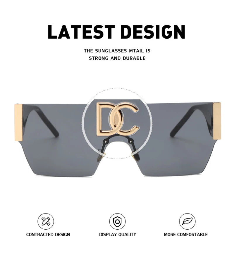 Neue 2024 Luxus Designer Square Sonnenbrillen Frauen Mode Trendy Punk Sonnenbrille Damen Farbverlauf Shades Brillen Oculos UV400