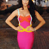2025 New Women Sexy Spaghetti Strap Rayon HL Elastic Celebrity Bandage Dress Bodycon Mini Club Evening Party Dresses Drop Ship