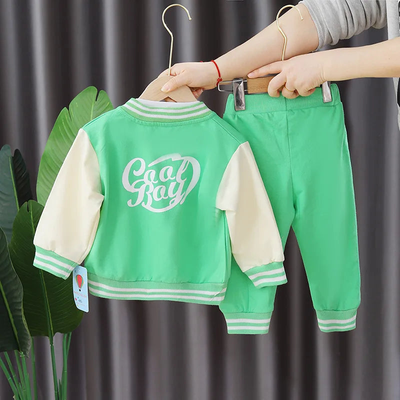New Kids Baseball Clothing Suit Boys Girls Casual Sports Sets Coat Pants tripartite Spring Autumn Thin Baby Tracksuit Outfits
