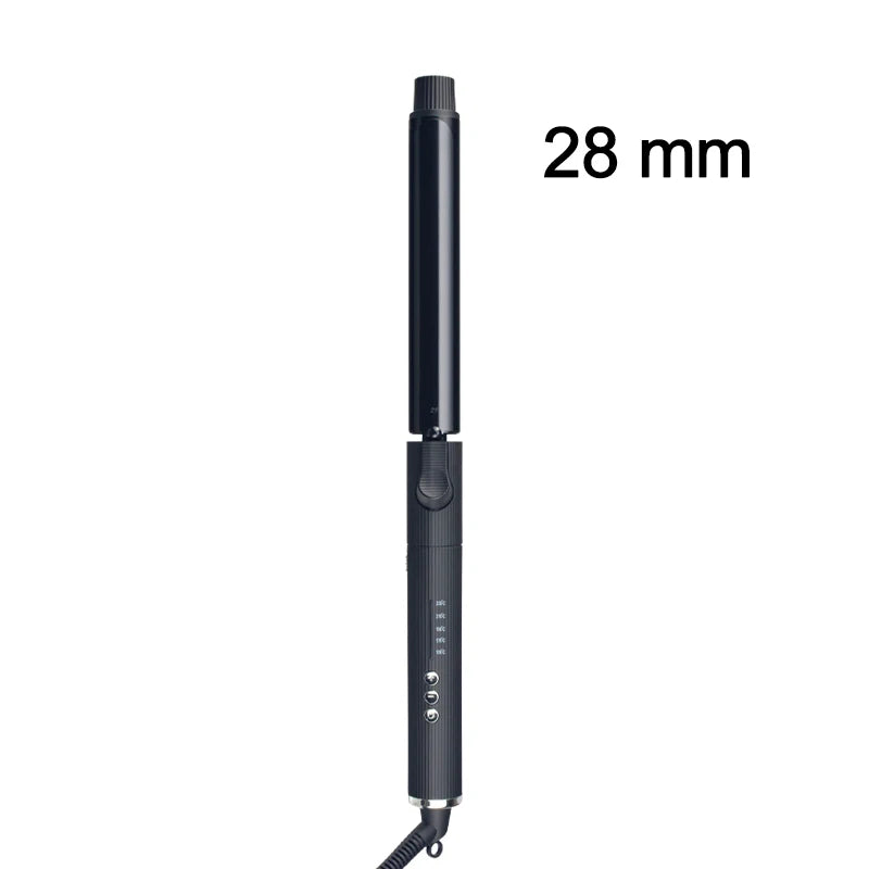 Professioneller rotierender Lockenstab Nano Titanium Schwarz Haarlockenwickler mit 230 Grad