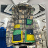 2023 Europäische Station Winter Neue Daunenjacke Damen Warm Mode Kurze Farb-Patchwork Graffiti dicke Weiße Entendaunenjacke