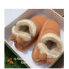 Bow Knot Short Ankle Snow Boots Women Winter Plush And Thick Insulation Waterproof PU Cotton Household Shoes Home Slipper Women