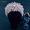 YouLaPan Luxury Bridal Hair Tiara Rhinestone Headband Handmade Wedding Hair Accessories Women Headdress Pageant Headpiece HP398