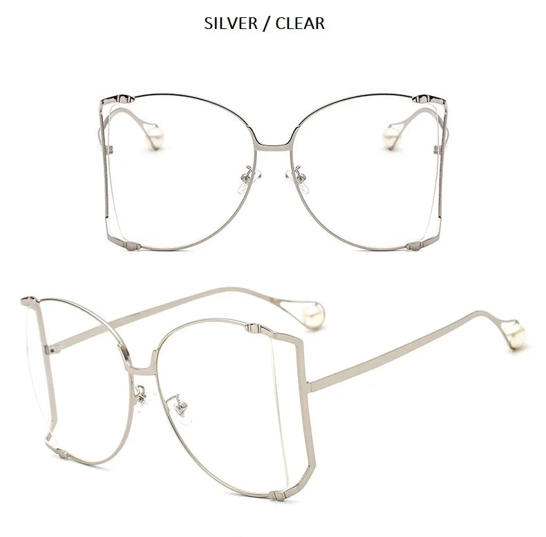 Fashion Model Ocean Gelb Quadratische Sonnenbrille Damen Luxusmarke Oversized Shades Perle Chic Sonnenbrille für Damen Herren Oculos